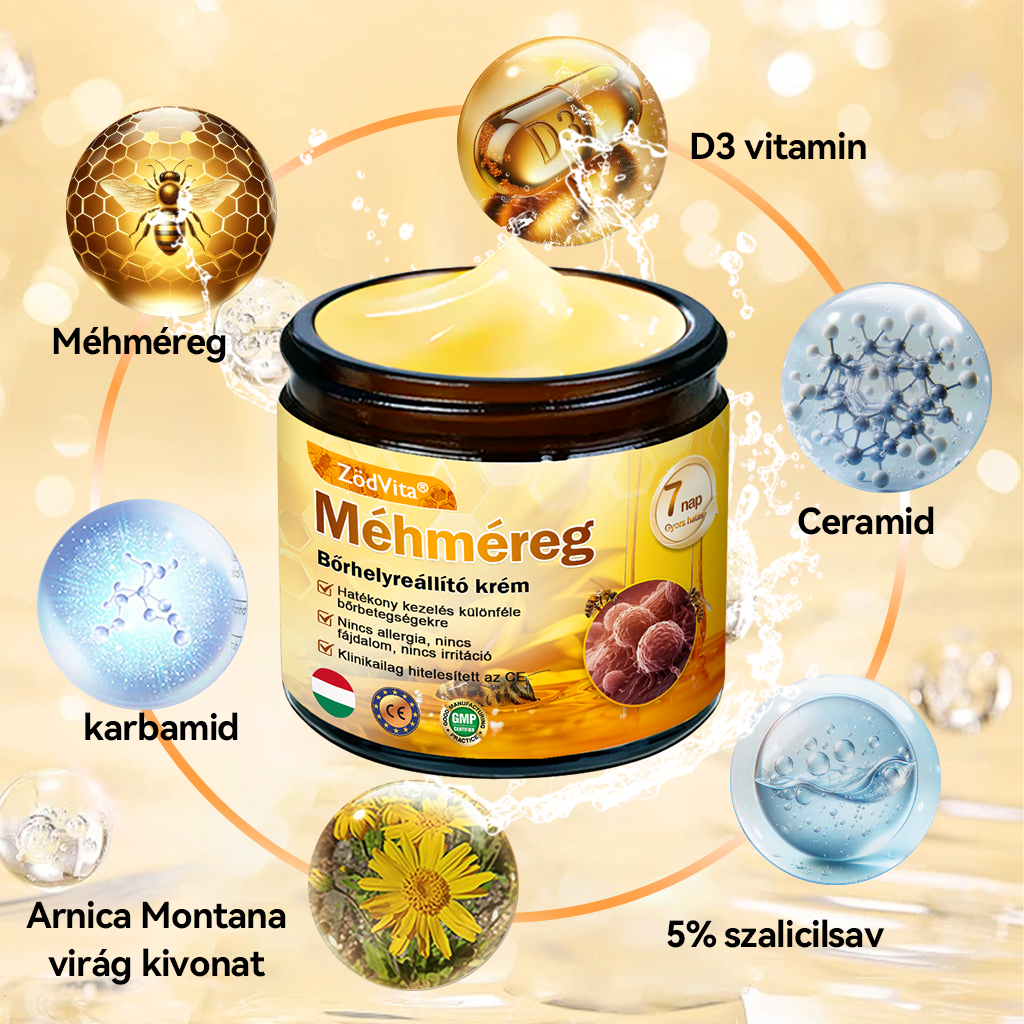 ✅✅Bőrgyógyász ajánlása💪ZödVita® Méhméreg Bőrhelyreállító Krém (👨⚕CE jóváhagyott)👍✅