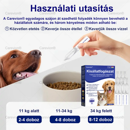 [Hivatalos Bolt]🐕‍🦺🐕‍🦺 Carevion® Pet Dental & Digestive Health Szájápoló Folyadék – Frissebb lehelet, kevesebb fogkő és támogatás az ínyregenerációhoz, stabilizálja a fogakat (macskák és kutyák számára) – Spórolj 70%-ot ma!