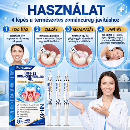🌟PuraCure®  Üregjavító Természetes Zománctömő Gél