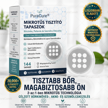 🌿𝐏𝐮𝐫𝐚𝐂𝐮𝐫𝐞® 𝟐 𝐚𝐳 𝟏-𝐛𝐞𝐧 𝐦𝐢𝐤𝐫𝐨𝐭ű𝐬 é𝐬 𝐡𝐢𝐝𝐫𝐨𝐤𝐨𝐥𝐥𝐨𝐢𝐝 𝐭𝐚𝐩𝐚𝐬𝐳🍀 | 𝐊𝐢á𝐥𝐥ó 𝐚𝐧𝐲𝐚𝐣𝐞𝐠𝐲𝐞𝐤, 𝐚𝐤𝐧é𝐤, 𝐥𝐚𝐩𝐨𝐬 𝐬𝐳𝐞𝐦ö𝐥𝐜𝐬ö𝐤 é𝐬 𝐛ő𝐫𝐧ö𝐯𝐞𝐝é𝐤𝐞𝐤 𝐞𝐥𝐭á𝐯𝐨𝐥í𝐭á𝐬á𝐫𝐚 | 𝐒𝐞𝐠í𝐭 𝐜𝐬ö𝐤𝐤𝐞𝐧𝐭𝐞𝐧𝐢 𝐚 𝐫á𝐧𝐜𝐨𝐤𝐚𝐭, 𝐡𝐞𝐠𝐞𝐤𝐞𝐭 é𝐬 𝐛ő𝐫𝐡𝐢𝐛á𝐤𝐚𝐭 | 𝐋á𝐭𝐡𝐚𝐭𝐚𝐭𝐥𝐚𝐧 𝐭𝐚𝐩𝐚𝐬𝐳 𝐚𝐳 𝐚𝐫𝐜𝐫𝐚 é𝐬 𝐭𝐞𝐬𝐭𝐫𝐞