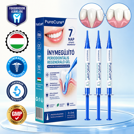 🦷 𝐏𝐮𝐫𝐚𝐂𝐮𝐫𝐞® ÍNYMEGÚJÍTÓ – Parodontális helyreállító gél🧂