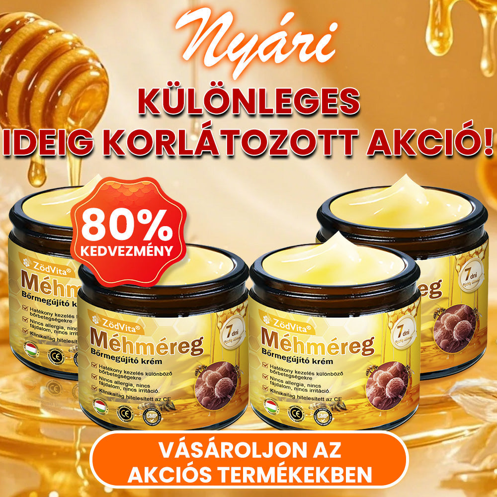 ✨✨ ZödVita® Méhméreg Bőr Helyreállító Krém 🔥 Természetes Öregedésgátló, Feszesíti a Bőrt, Csökkenti a Ráncokat– 50ml