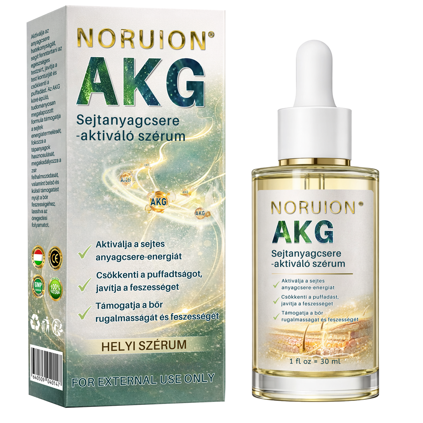 ✨ NORUION® AKG Sejtszintű Metabolikus Aktiváló Szérum 👩‍⚕️
