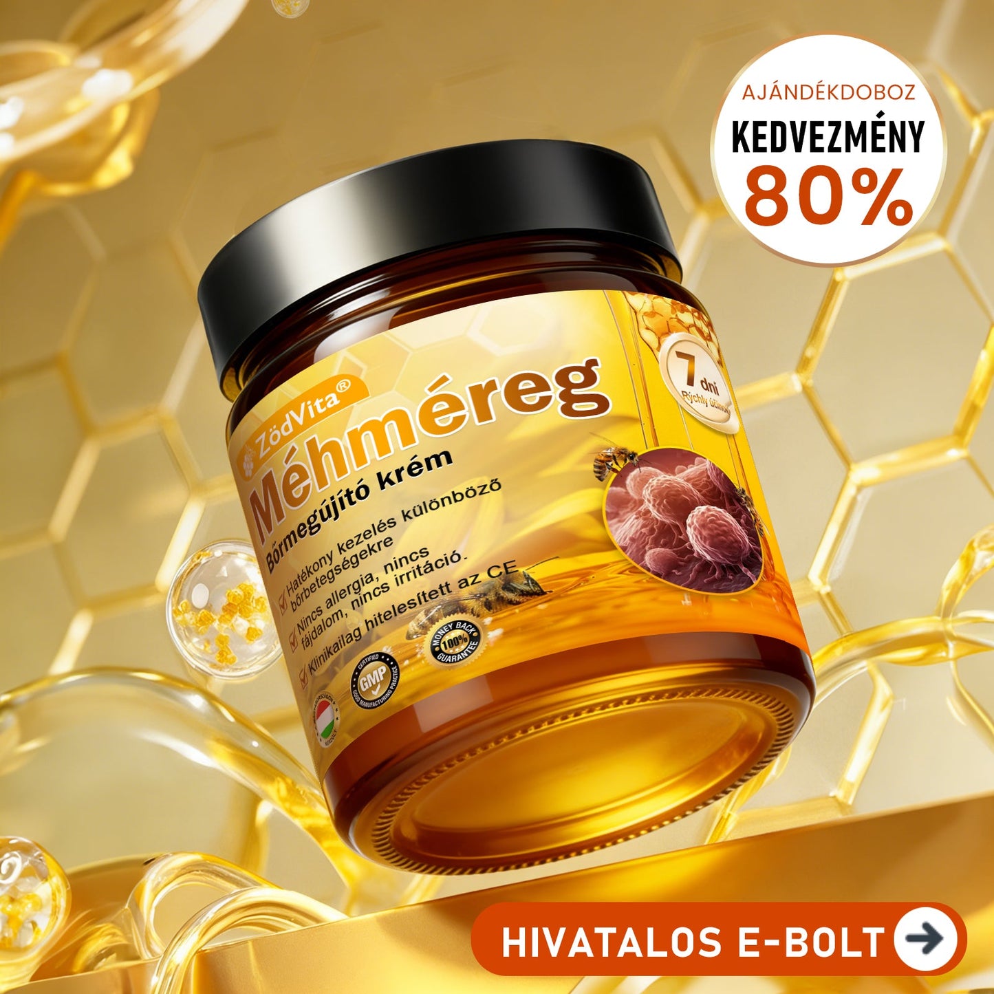 🍃 Bőrgyógyász ajánlása ✨ ZödVita® Méhméreg Bőr Helyreállító Krém 🔥 Magyar fejlesztés, magyarországi gyártás és szállítás
