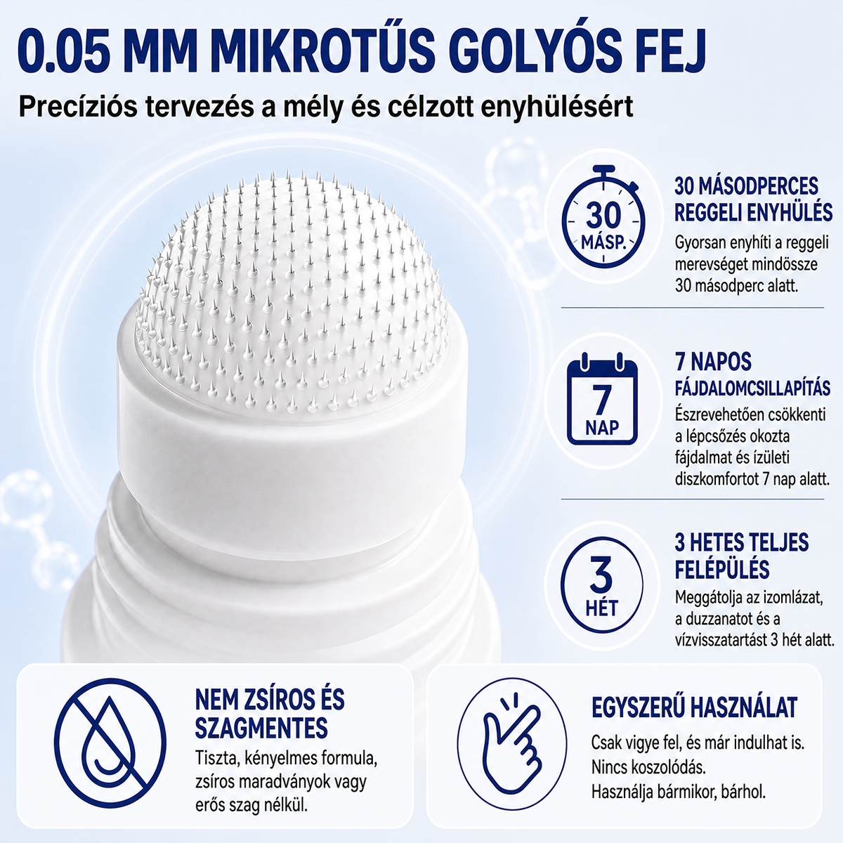 🌿🌿 Már csak 5 darab maradt! Szerezzen most extra 50% kedvezményt, és támogassa ízületei mindennapi komfortját a Medistart® mikrotűs Roll-Onnal! 🦴✨